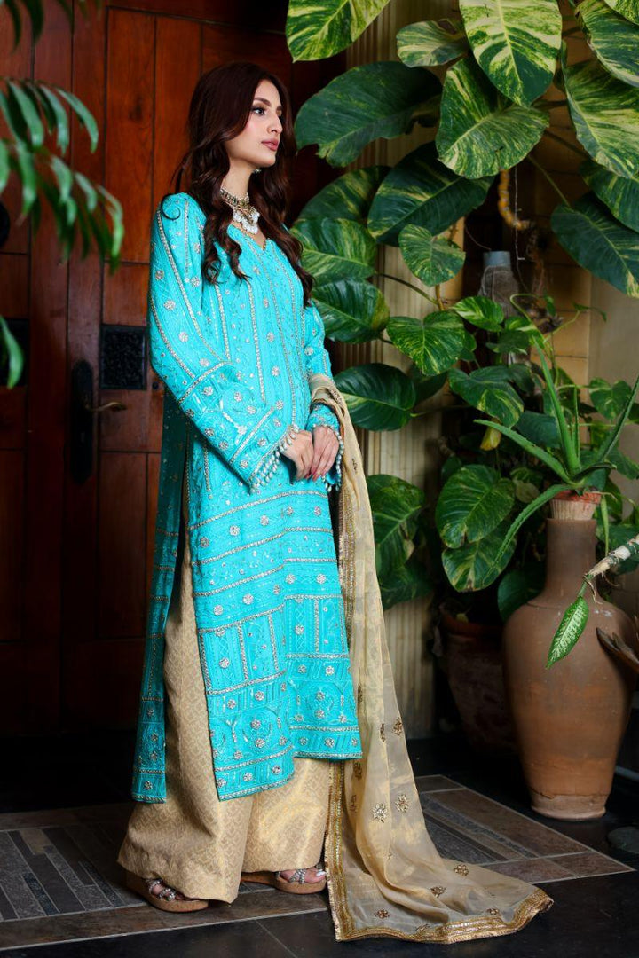 Huma Adnan - Feroza - Chiffon - Feroze - 3 Piece