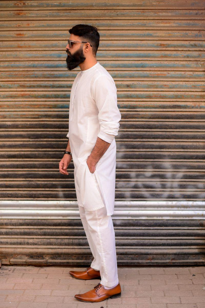 AlifYay Off white Kurta Pajama 2 piece AY-011-cotton