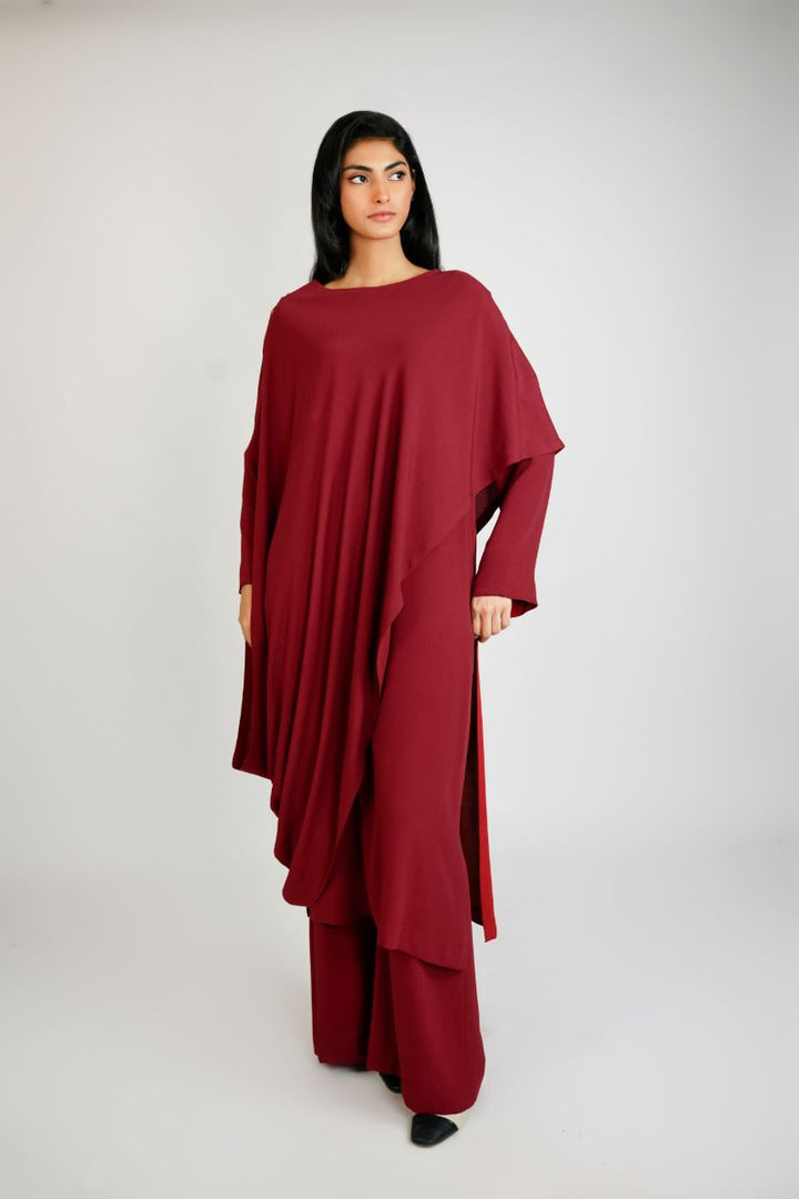 Gulabo - BURGANDY DREAMS - Crepe - Marron - 3 Piece