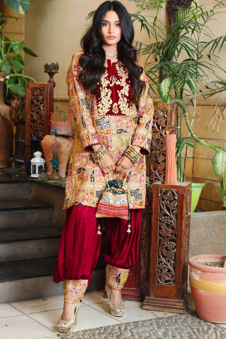 Huma Adnan - Gulnoor - Chiffon - Tea Pink - 2 Piece