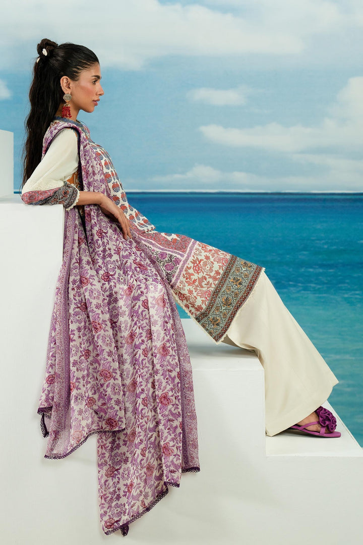 Sana Safinaz - H242-016A-3CI - Lawn - 3 Piece - Unstitch