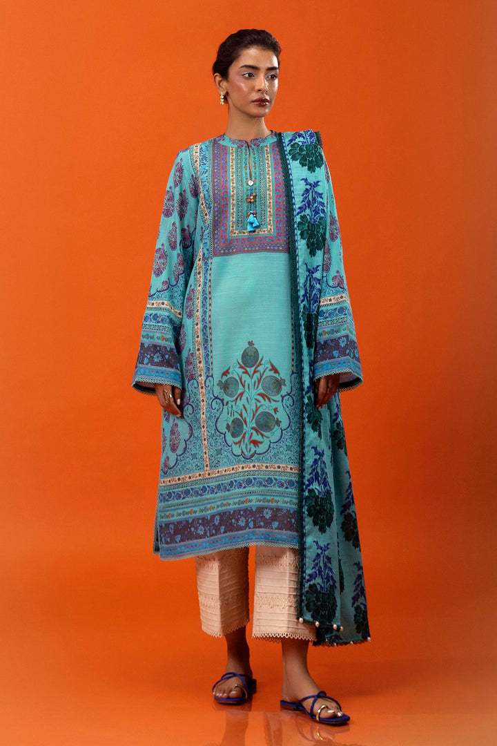 Sana Safinaz - H243-003B-2Q - Blue - Printed - 2 Piece - Unstitch