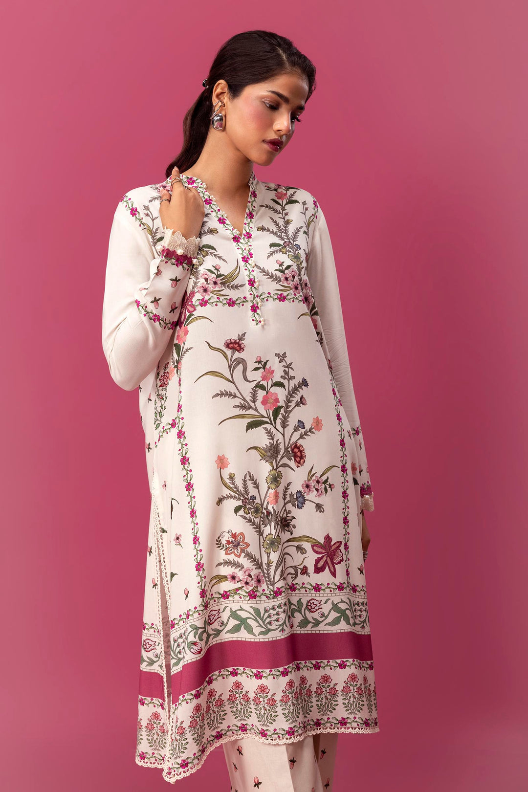 Sana Safinaz - H243-007A-2AC - White - Printed - 2 Piece - Unstitch