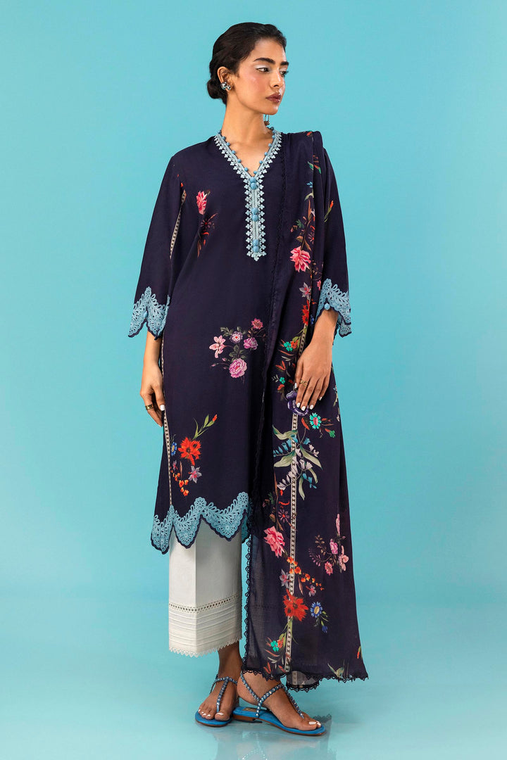 Sana Safinaz - H243-012B-2DC - Blue - Printed - 2 Piece - Unstitch