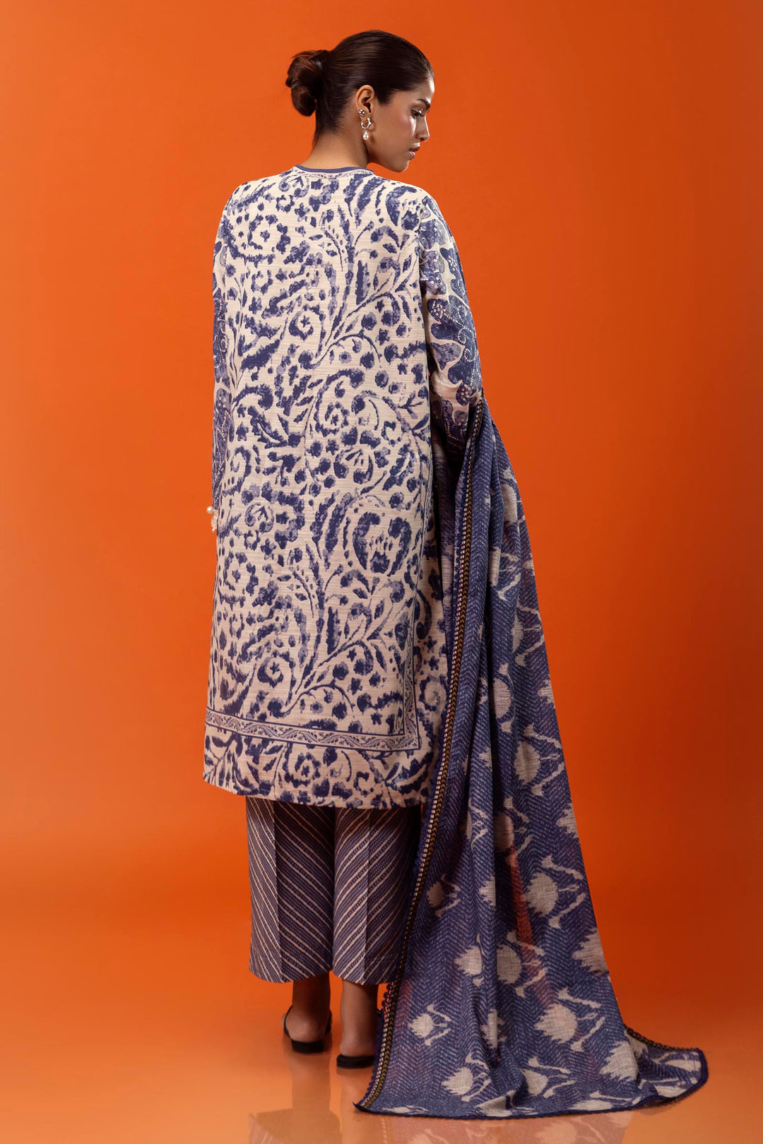 Sana Safinaz - H243-018B-3CQ - Blue - Printed - 3 Piece - Unstitch