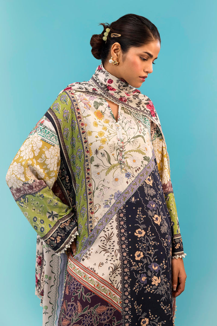 Sana Safinaz - H243-020B-2DI - Multi-Color - Printed - 2 Piece - Unstitch