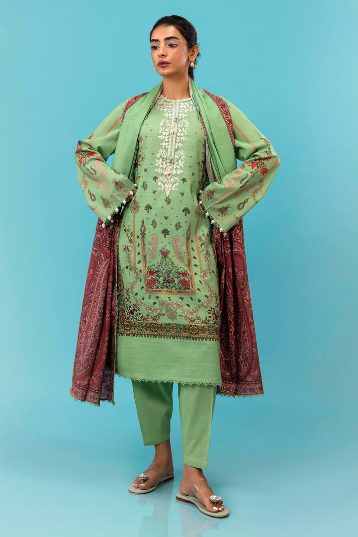 Sana Safinaz - H243-025B-3CQ - Green - Printed - 3 Piece - Unstitch