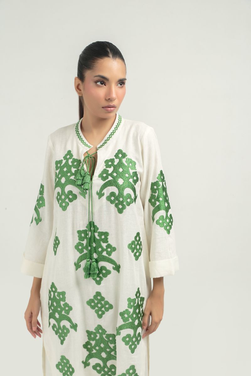 Nadiya Kassam - MARAL GREEN - 1 Piece - Linen