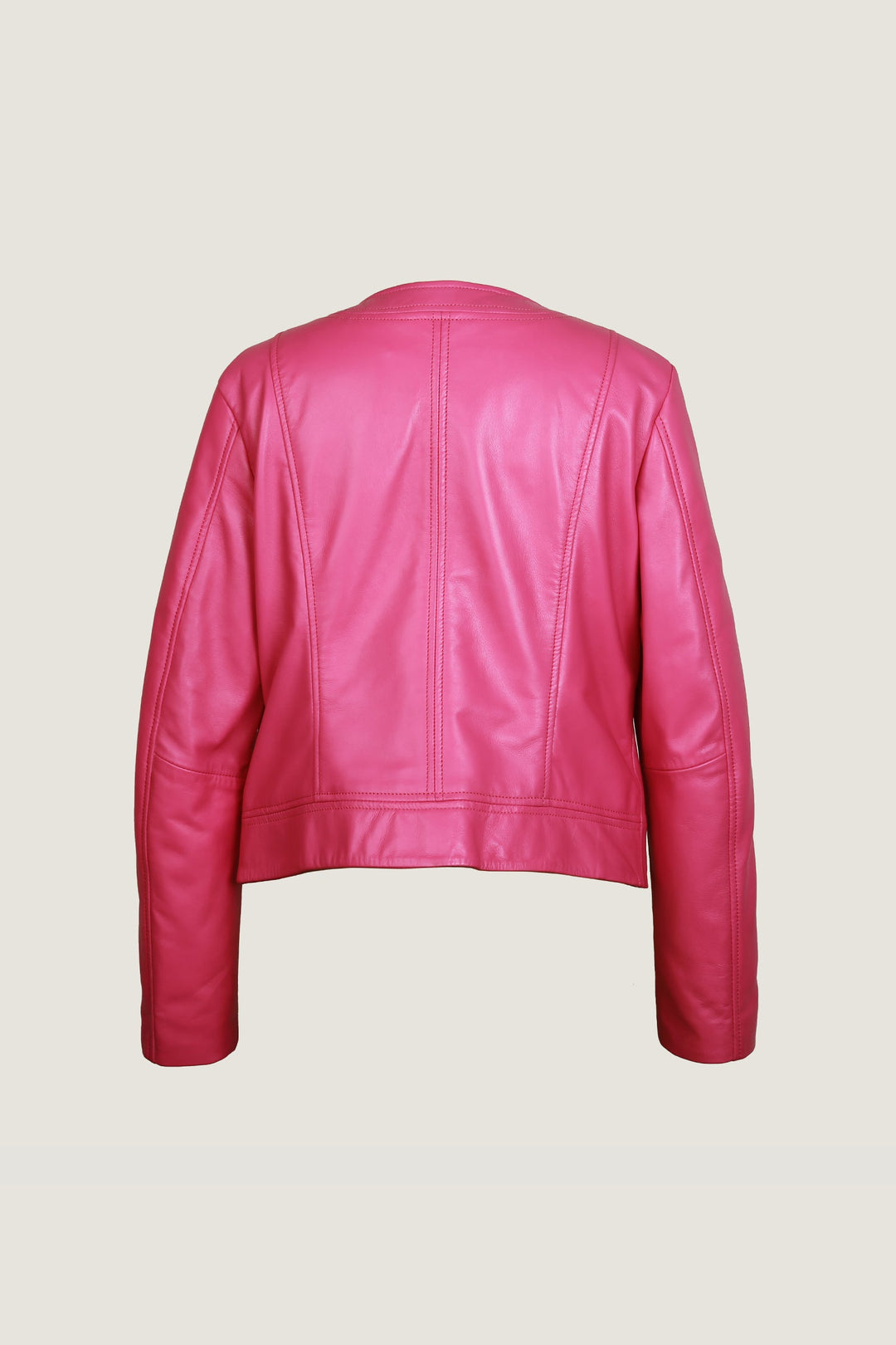 Novado - Women's Timeless Fashion Leather Jacket - Fuchsia - 1 Piece