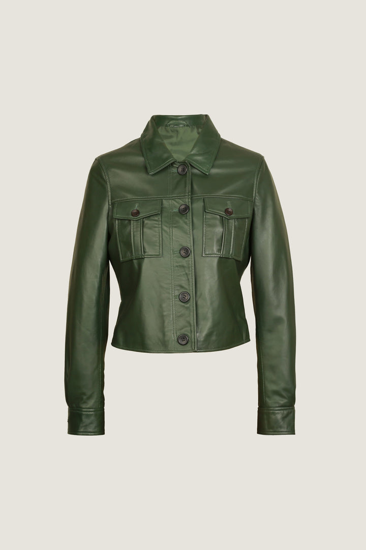 Novado - Women's Premium Leather Jacket - Green - 1 Piece