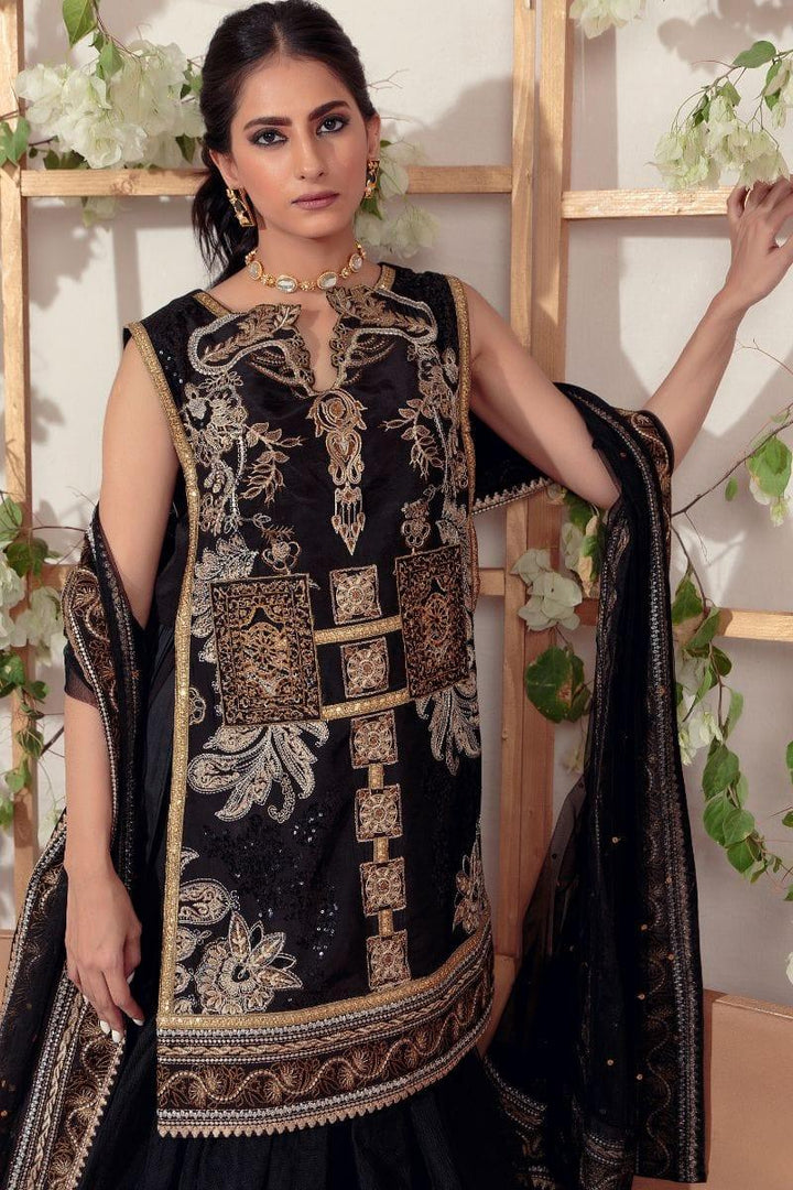 Shamaeel - EB-05 - Black - Silk Lehenga - 3 Piece - Studio by TCS