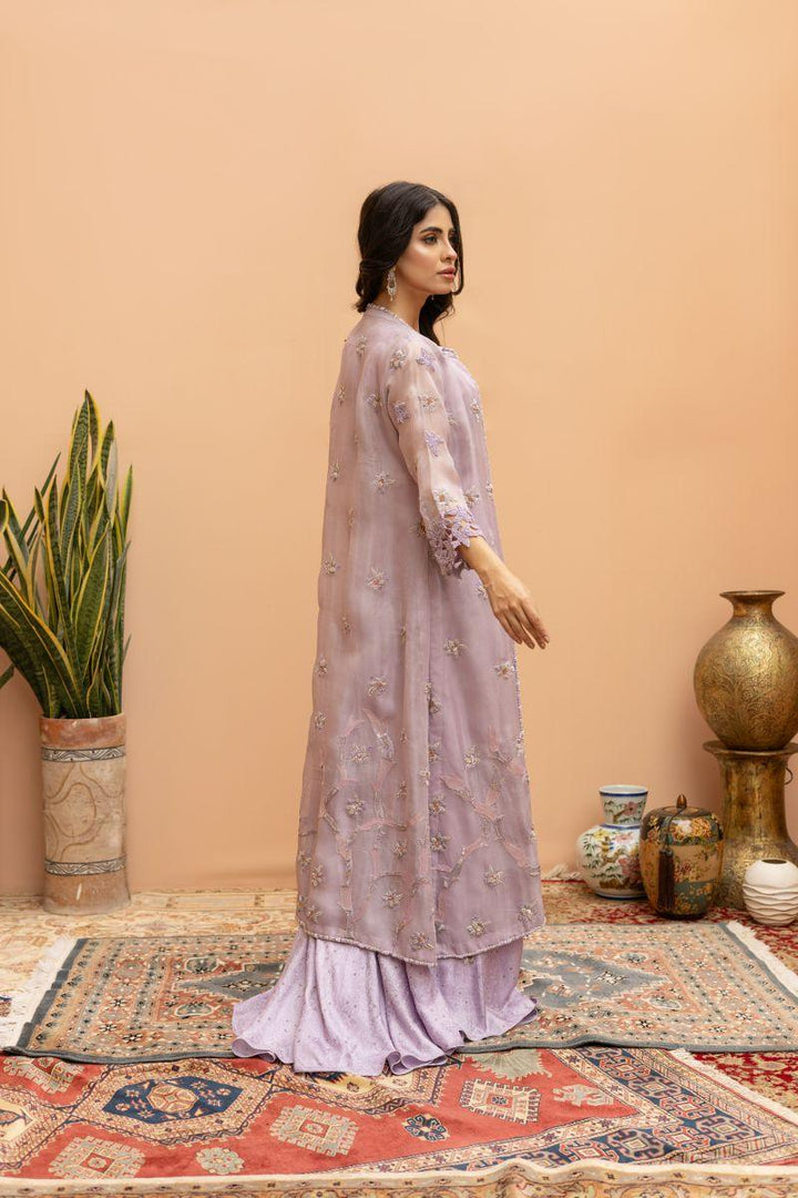 Khayal by Shaista Hasan - Lilac Luxe - Organza & Silk Jamawar