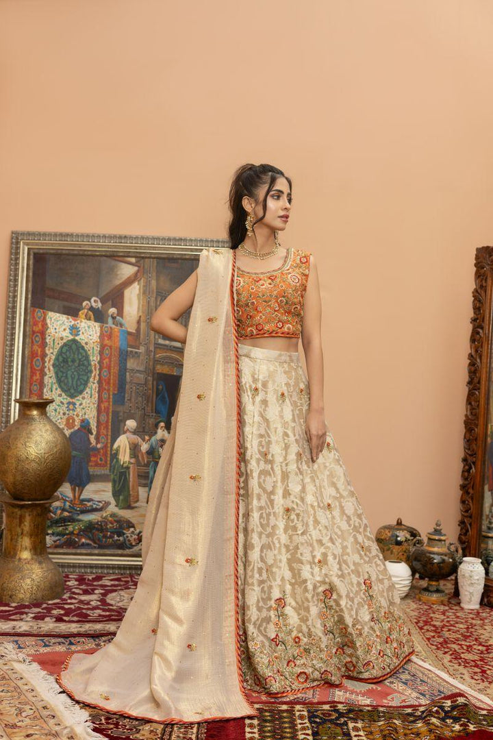 Khayal by Shaista Hasan - Sunrise Blossom - Raw Silk & Organza - 3 Piece