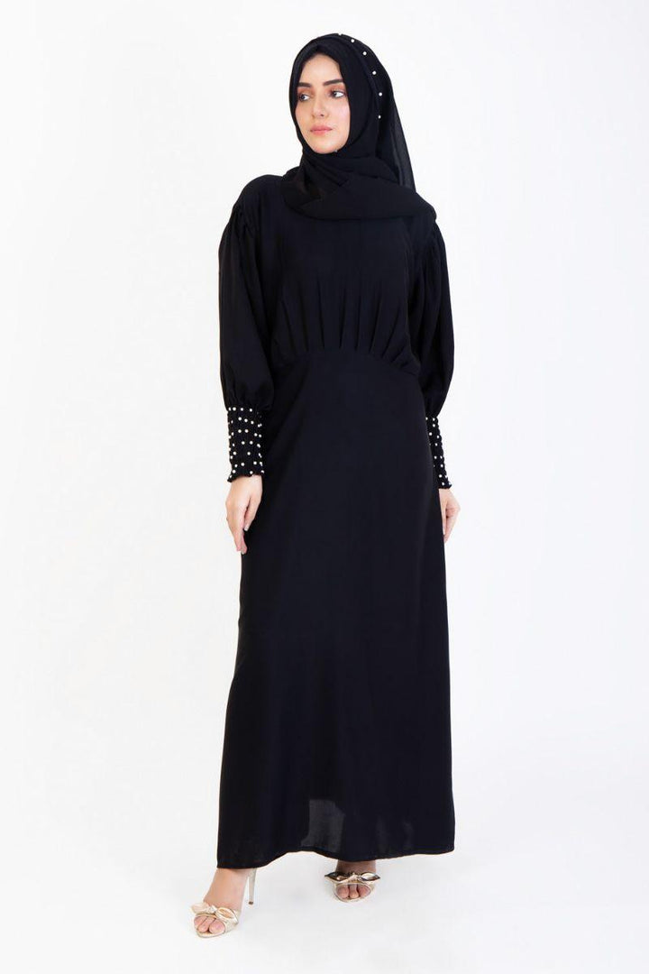 Abaya.pk - Alvina Black Abaya Hijab - Chiffon & Nada Fabric