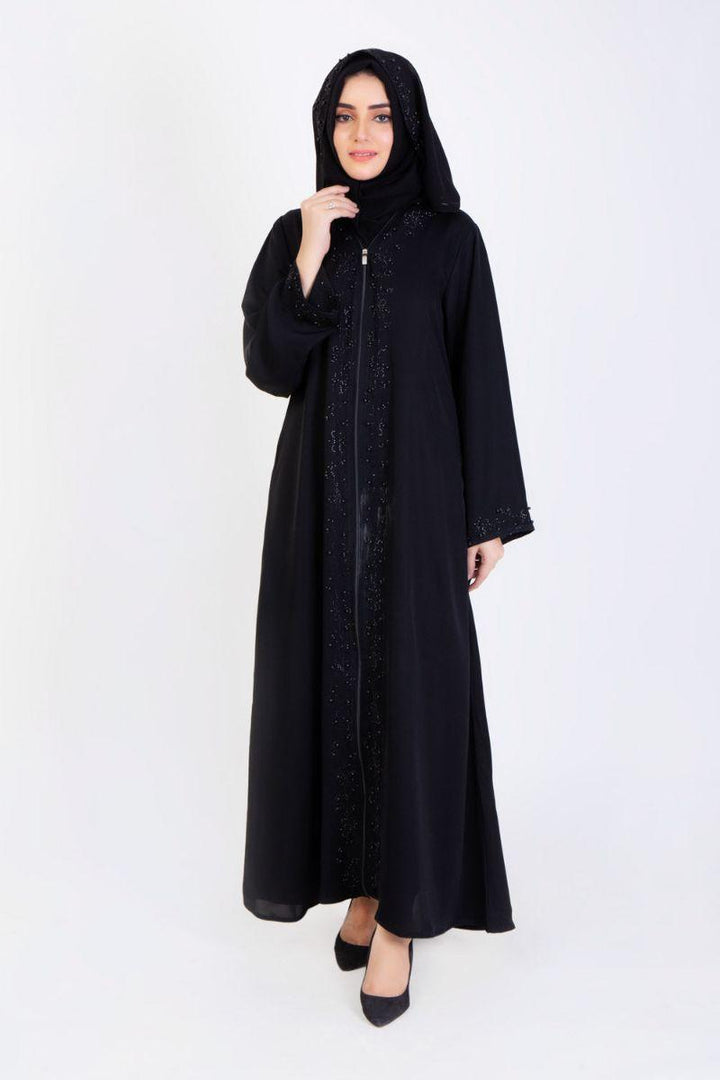 Abaya.pk - Black Pearl Fantasy Abaya & Hijab - Chiffon & Nada Fabric