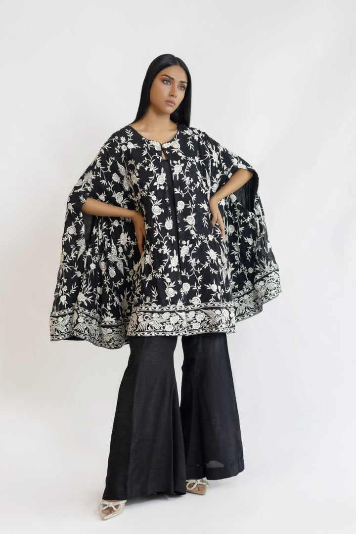 Shehrnaz - SHK-1407 - Black - Chiffon  - 2 Piece