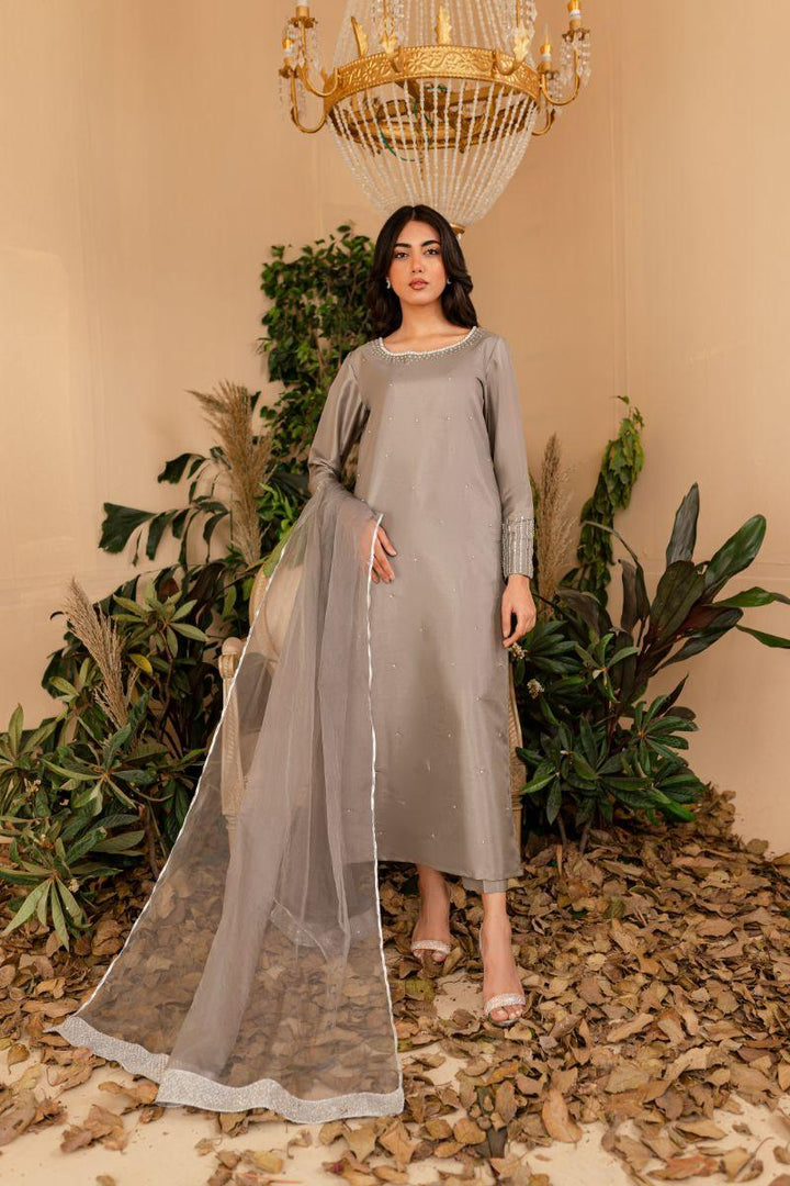 Allure by Ih - AMBER - GREY - Katan Silk - 3 Piece