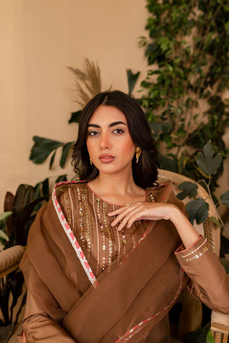 Allure by Ih - ROMA - BROWN/PINK - Katan Silk - 3 Piece