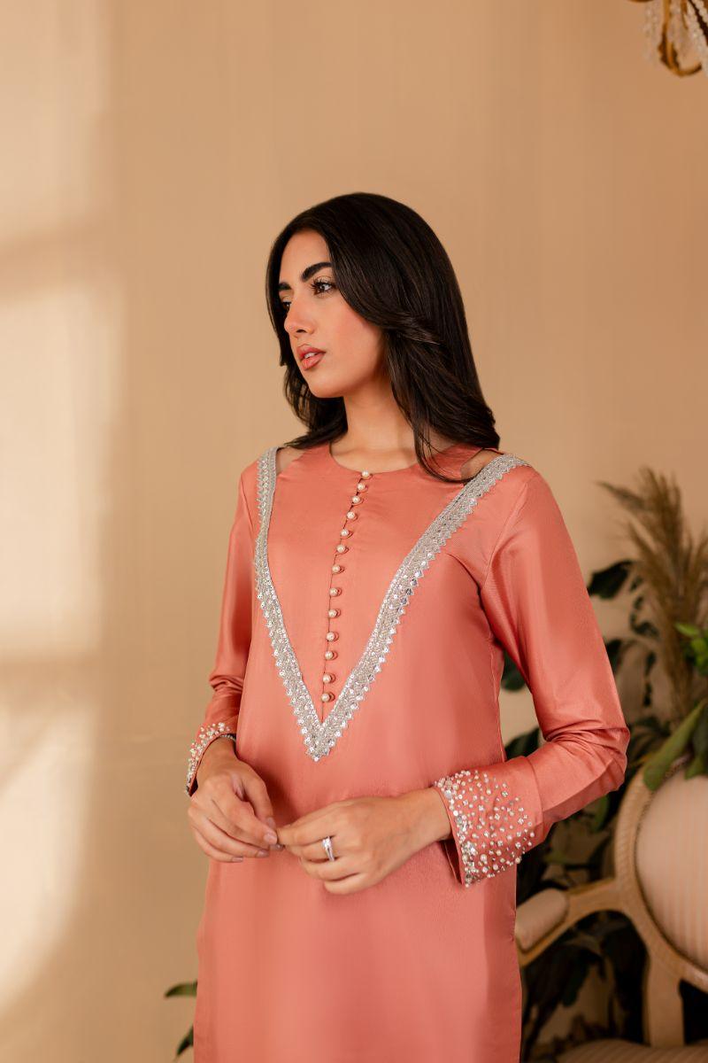 Allure by Ih - VERA - BLUSH PINK  - Katan Silk - 3 Piece