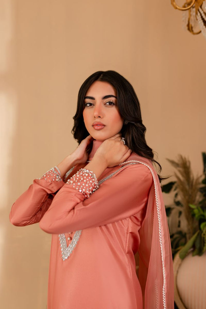 Allure by Ih - VERA - BLUSH PINK  - Katan Silk - 3 Piece