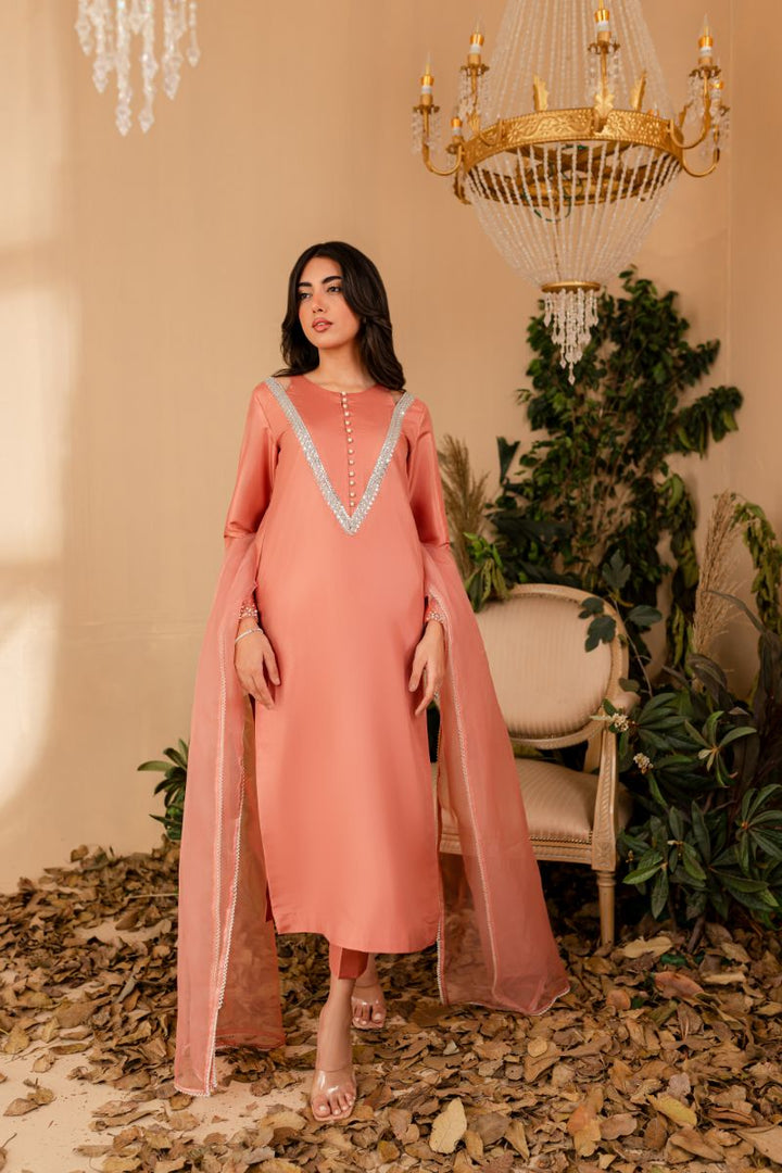 Allure by Ih - VERA - BLUSH PINK  - Katan Silk - 3 Piece