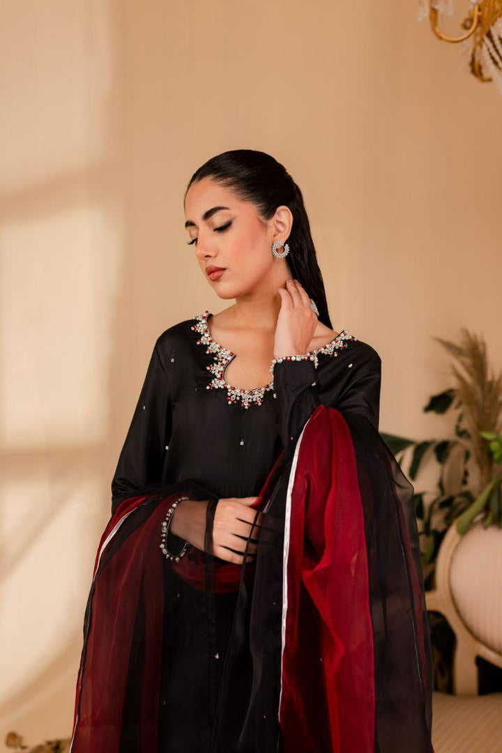 Allure by Ih - RAVENA - BLACK - Katan Silk - 3 Piece