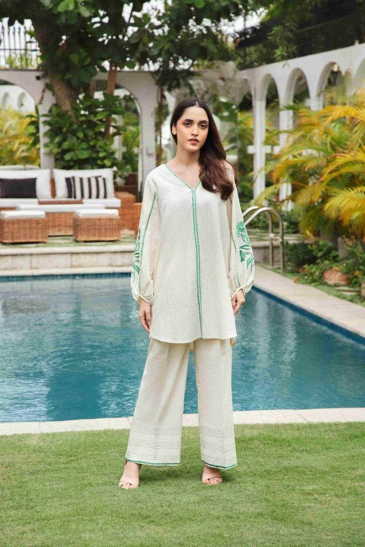 Shehrnaz - SHK-1196 - Off-white - Irish linen - 2 Piece - Studio by TCS