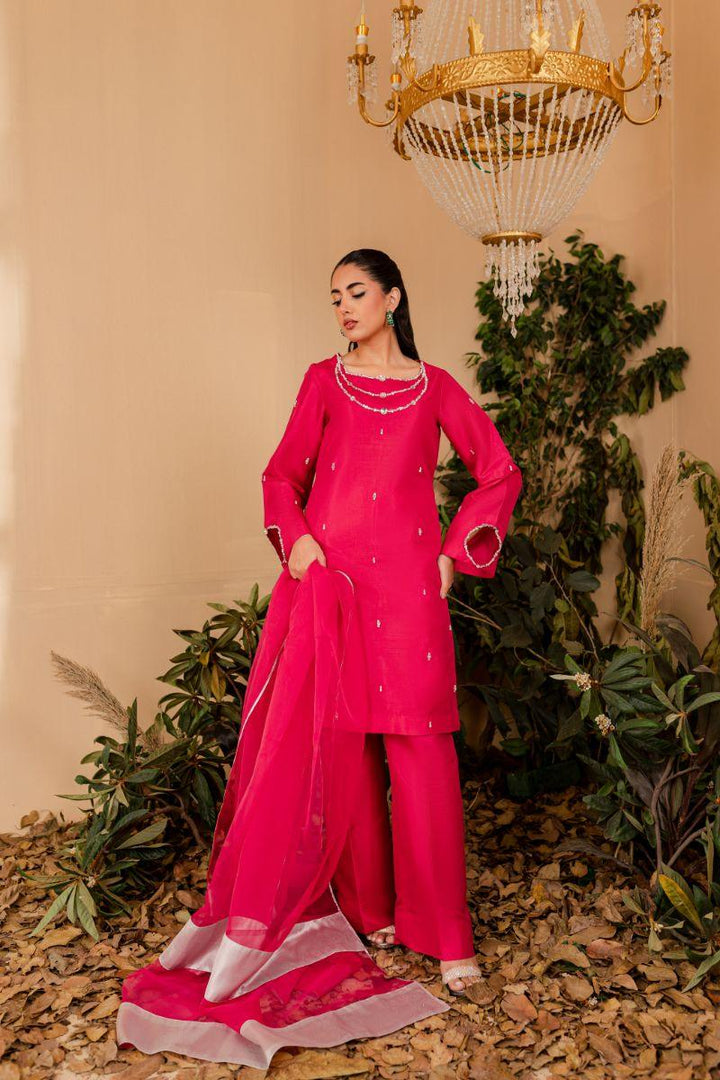 Allure by Ih - ELA - HOT PINK  - Katan Silk - 3 Piece