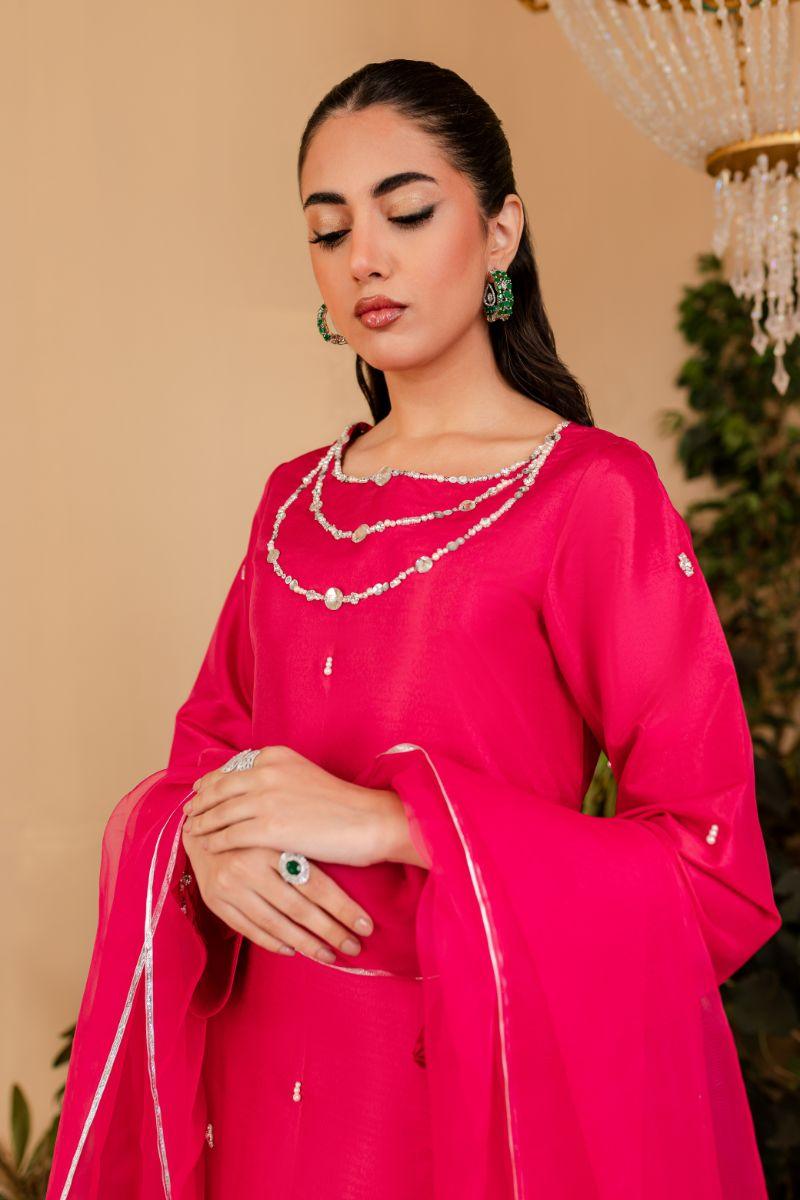 Allure by Ih - ELA - HOT PINK  - Katan Silk - 3 Piece