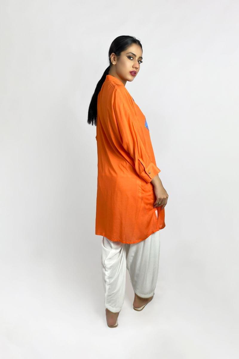 Gulabo - Tangerine Tunic - Lawn Kurta 1 Piece - Studio by TCS