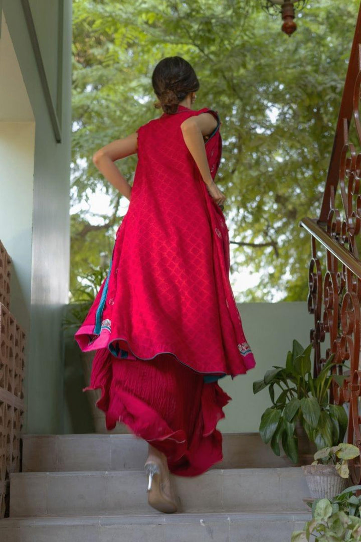 Insia Sohail - Khooshboo - Hot pink - 3 Piece - Cotton Silk - Studio by TCS