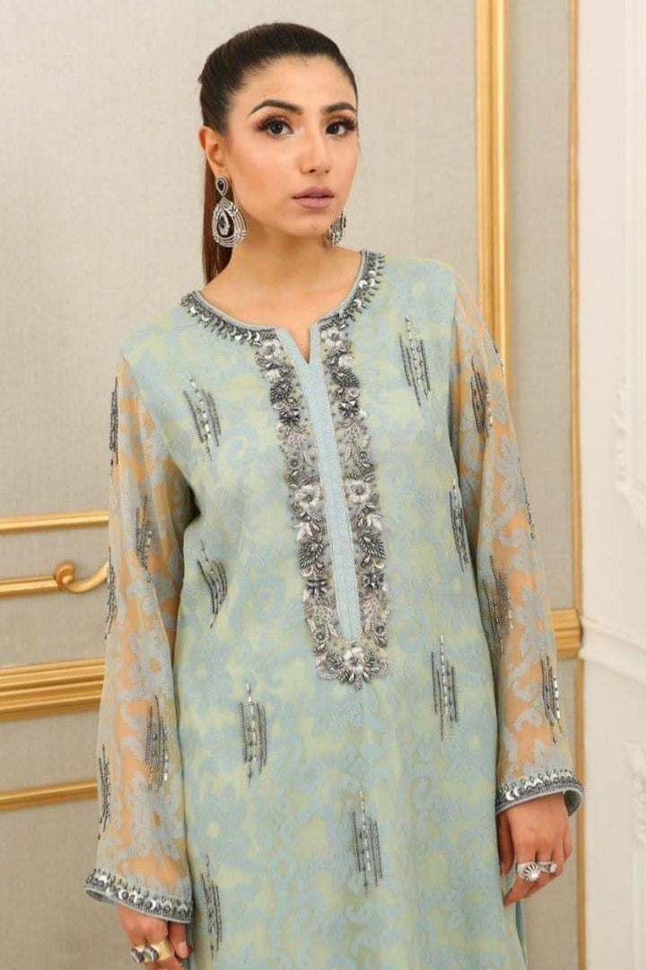 Maheen Trends - Teal Blue Flower - 2 Piece