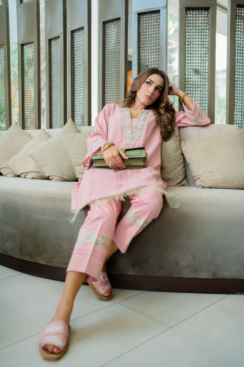 Leon - PETAL PINK - Chikankari - 2 Piece