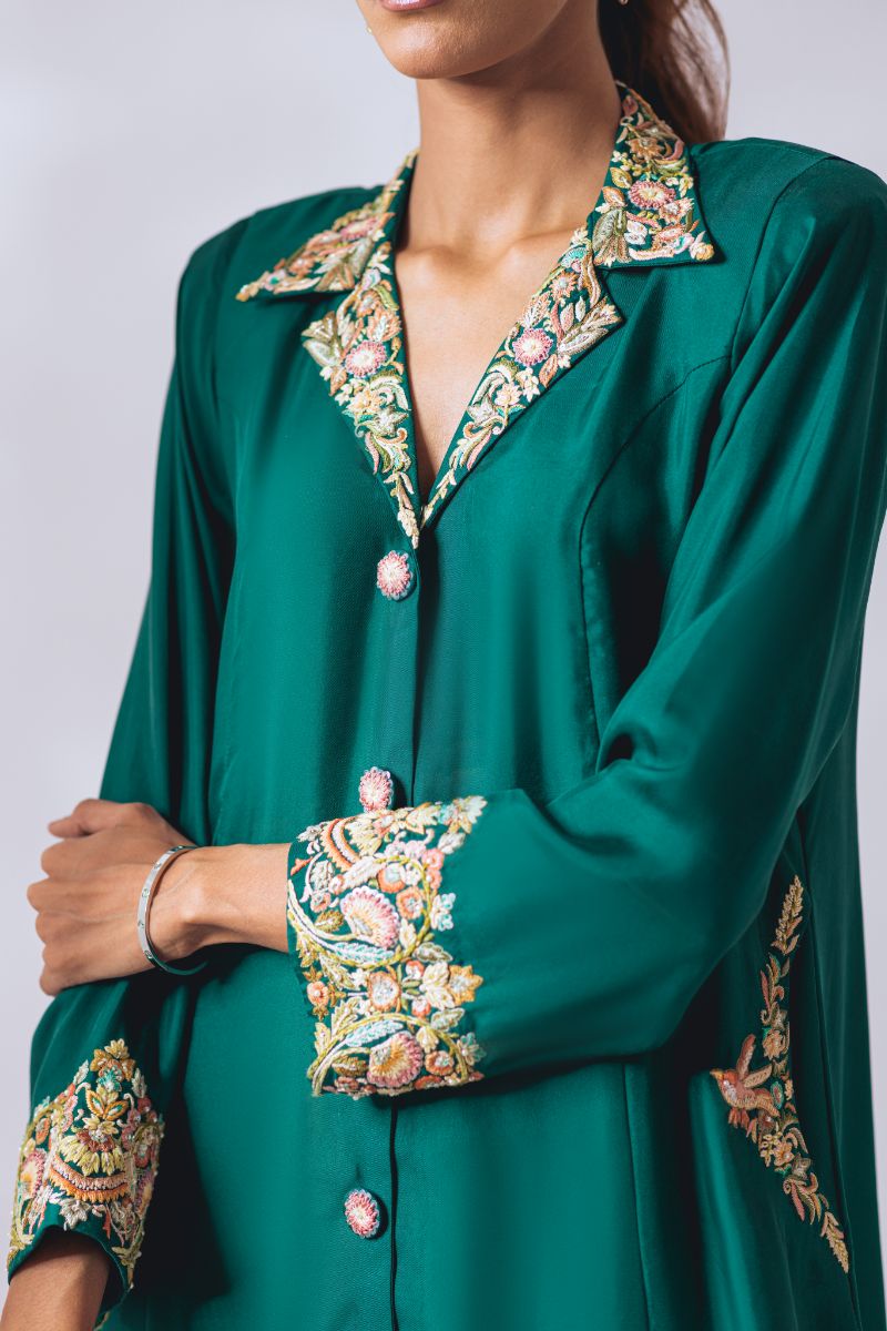 Khayal by Shaista Hasan - Jewel tone - Pure Georgette - 2 Piece