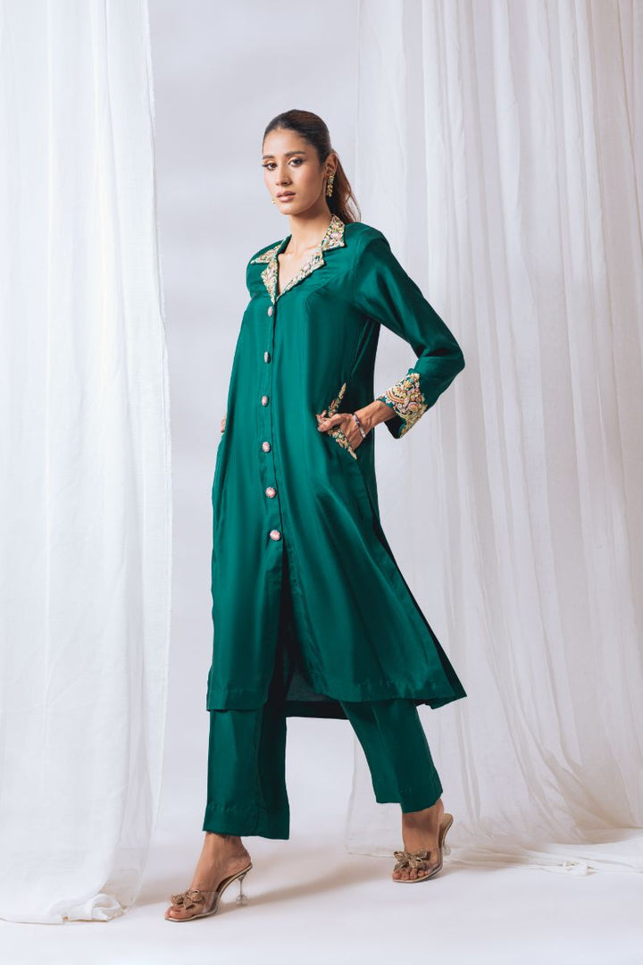 Khayal by Shaista Hasan - Jewel tone - Pure Georgette - 2 Piece