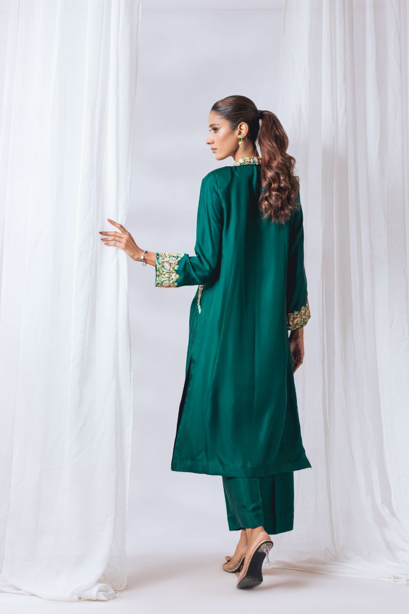 Khayal by Shaista Hasan - Jewel tone - Pure Georgette - 2 Piece