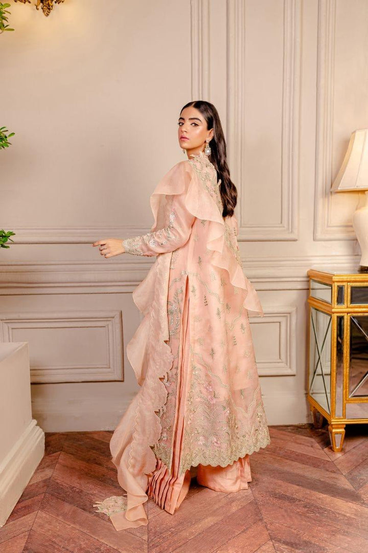 Fozia Khalid - Juliet Peach - Organza - 4 Piece - Studio by TCS