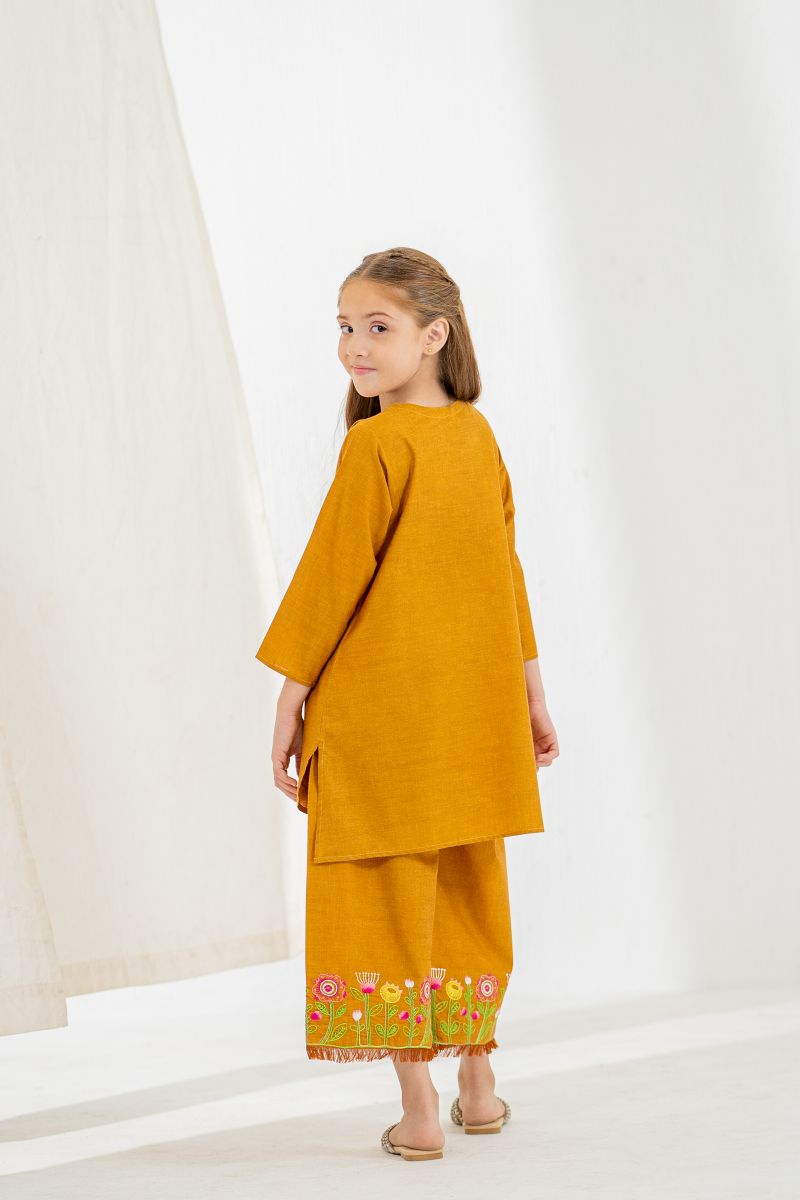 Little Ego - Bloom 2 piece - Mustard - Embroidery - 2 Tone