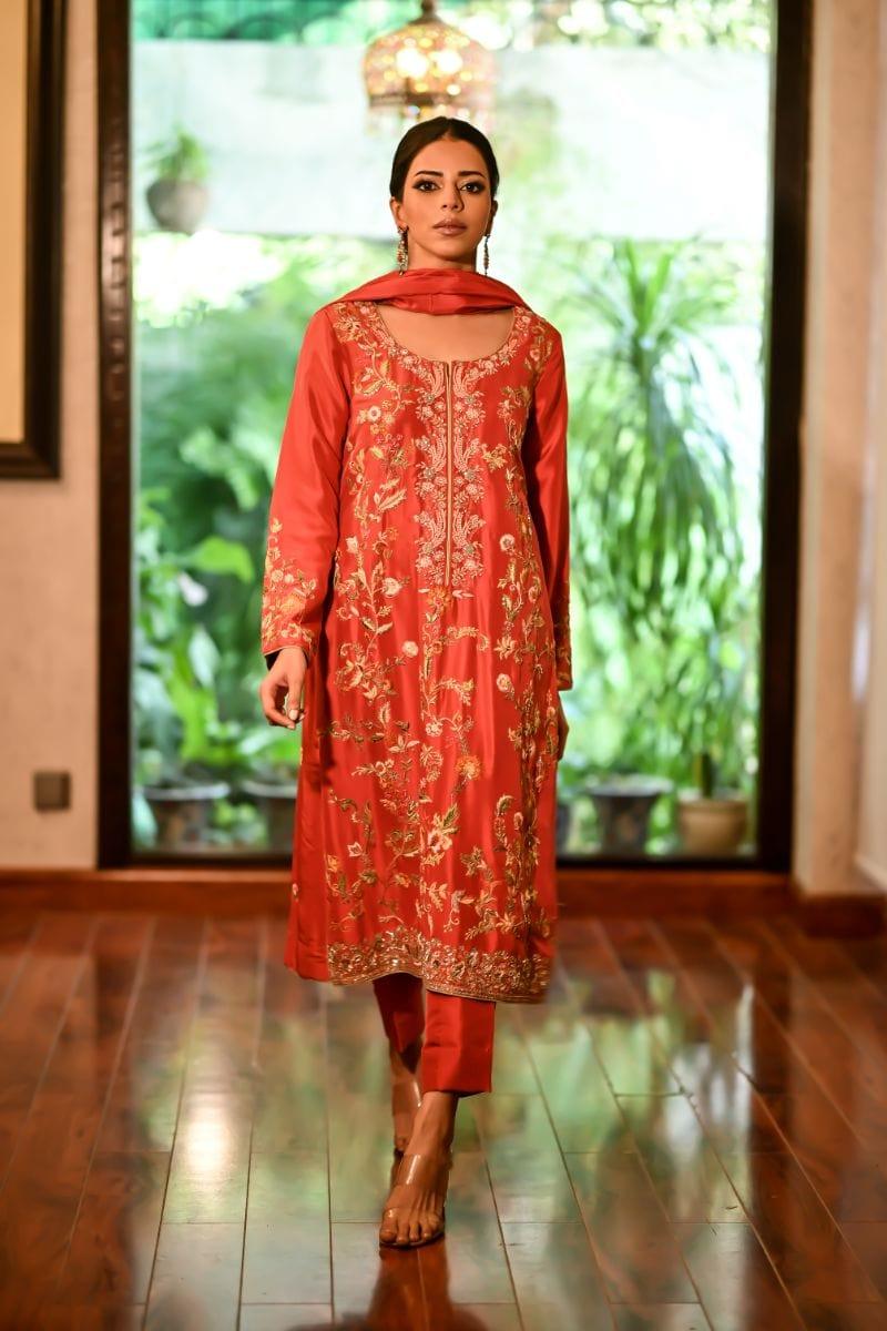 Khayal BY SHAISTA HASSAN - Cashmere pink - raw silk - 3 Piece - Studio by TCS