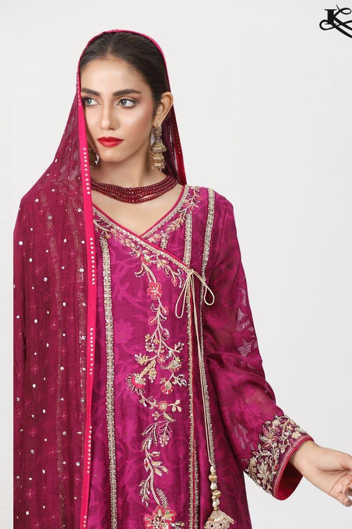 Khayal BY SHAISTA HASSAN - Pure silk jaal net angarkha heavily embellished - 3 Piece - Studio by TCS