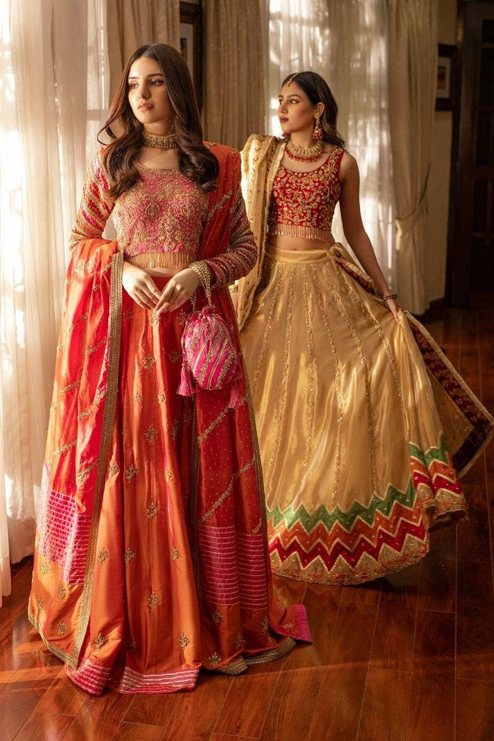 Khayal BY SHAISTA HASSAN - Red and gold lehenga - Silk - 3 Piece - Studio by TCS