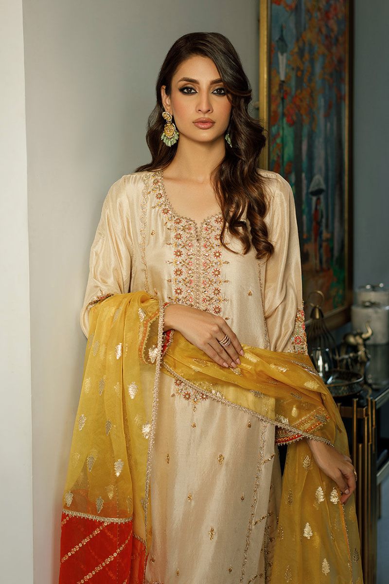 Deepak Perwani - Ktd4064 - Raw Silk - 3 piece