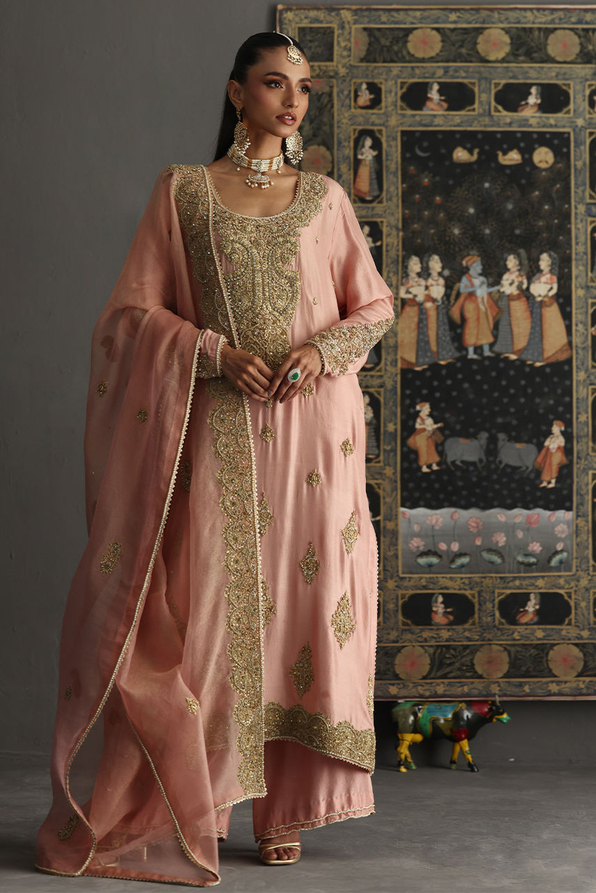 Deepak Perwani - Ktd4106 - Raw Silk - 3 Piece