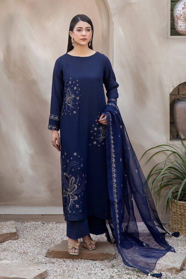 La Rossa - LF2-05 Blue Georgette - 3 Piece