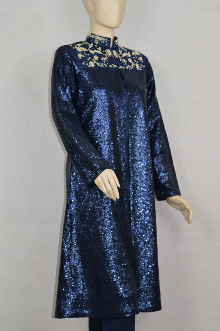 WOV - Twinkling Beauty - Embroidered Net - Blue