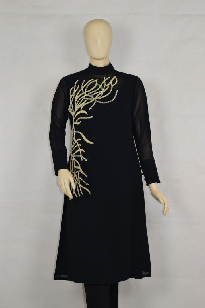 WOV - Night Branches - Silk - Black