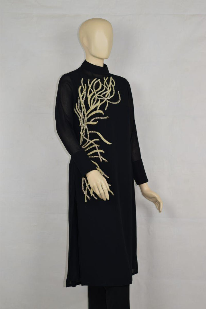 WOV - Night Branches - Silk - Black