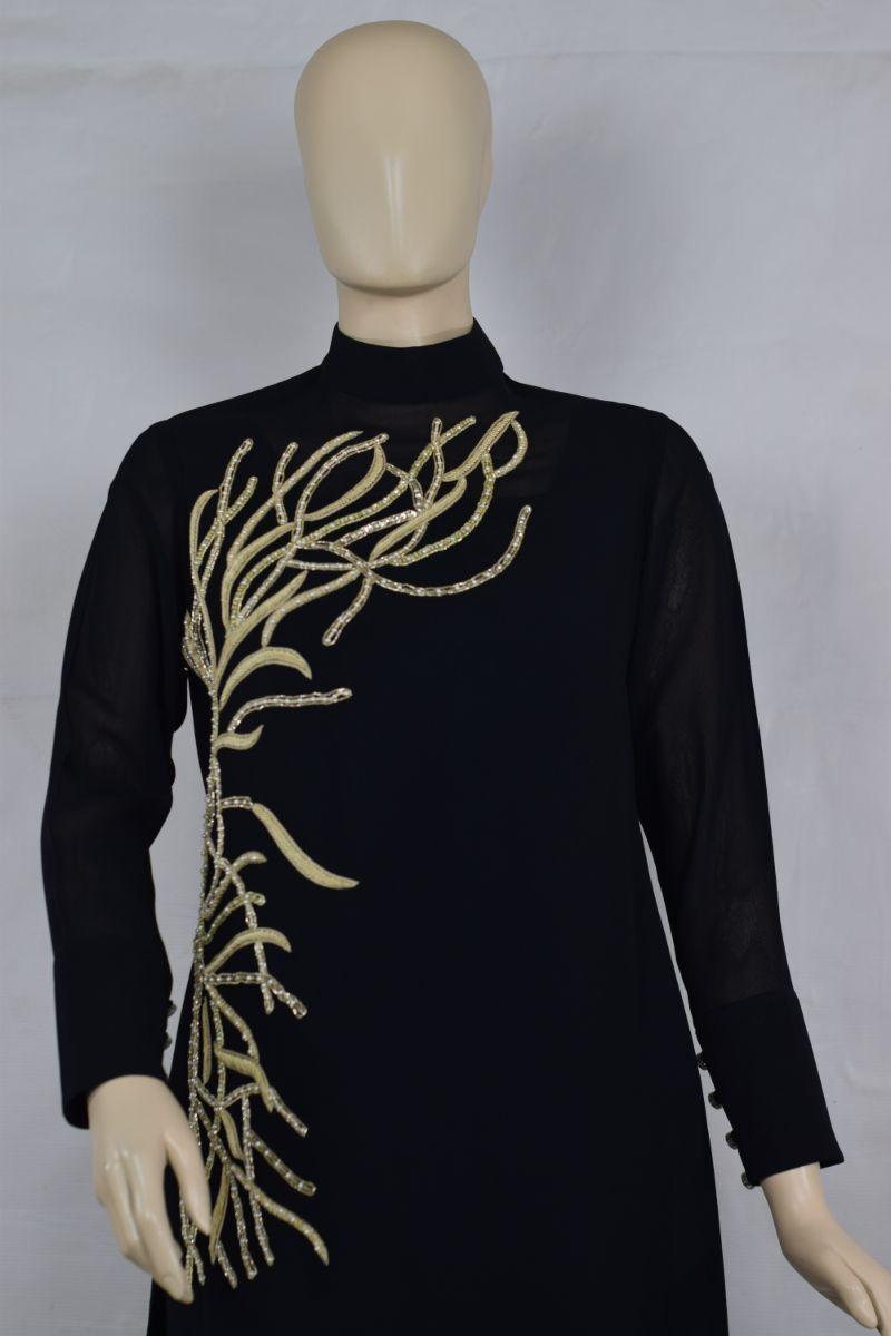 WOV - Night Branches - Silk - Black