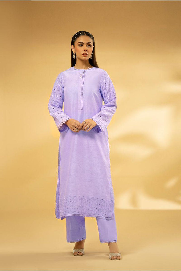 Fozia Khalid - Lilac Dreamscape - Silk - 3 Piece