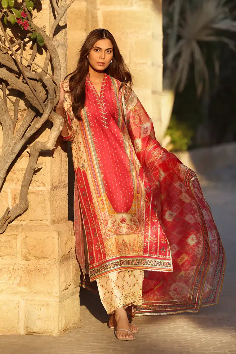 Sania Maskatiya - Lyana (B) - Khaddi Silk & Organza - 3 Piece